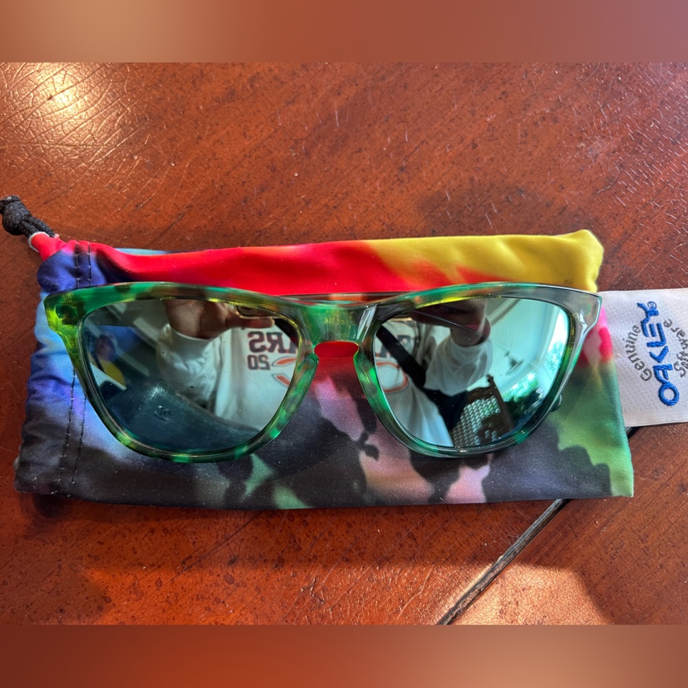 Green and Yellow Oakley Sunglasses